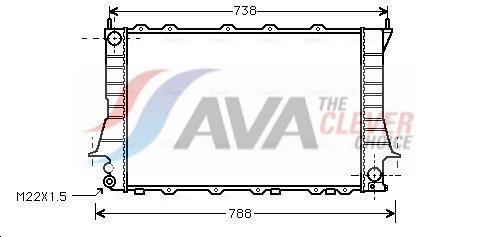 Radiateur moteur (Radiateur de refroidissement) AVA Deutschland GmbH ref. AIA2083