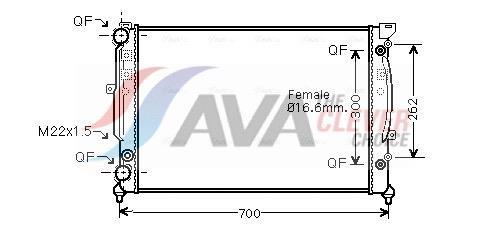 Radiateur moteur (Radiateur de refroidissement) AVA Deutschland GmbH ref. AIA2122