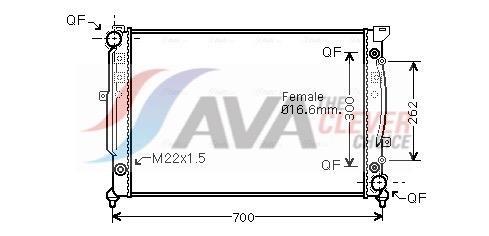 Radiateur moteur (Radiateur de refroidissement) AVA Deutschland GmbH ref. AIA2125