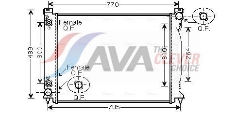 Radiateur moteur (Radiateur de refroidissement) AVA Deutschland GmbH ref. AIA2232