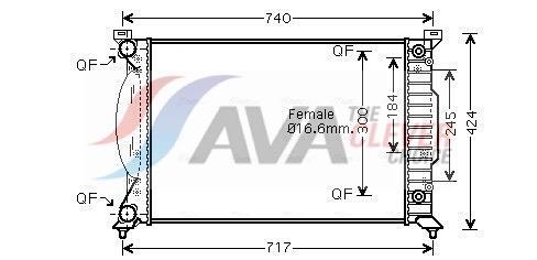 Radiateur moteur (Radiateur de refroidissement) AVA Deutschland GmbH ref. AIA2241