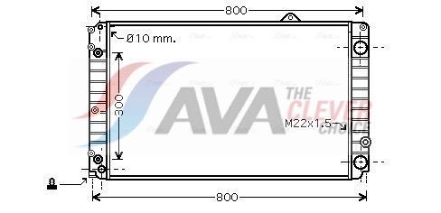 Radiateur moteur (Radiateur de refroidissement) AVA Deutschland GmbH ref. AIA2252