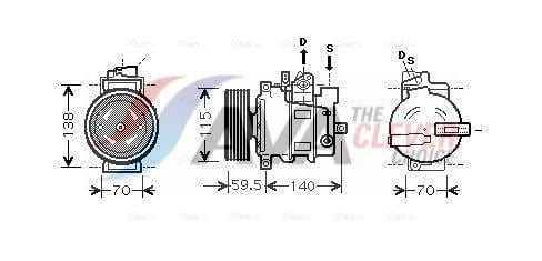 Compresseur, climatisation AVA Deutschland GmbH ref. AIAK284