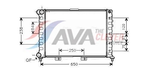 Radiateur moteur (Radiateur de refroidissement) AVA Deutschland GmbH ref. AL2029
