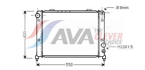 Radiateur moteur (Radiateur de refroidissement) AVA Deutschland GmbH ref. AL2035