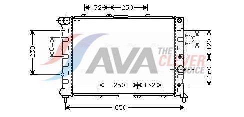 Radiateur moteur (Radiateur de refroidissement) AVA Deutschland GmbH ref. ALA2057
