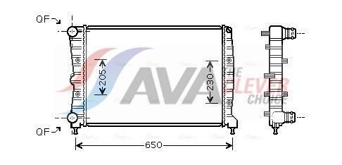 Radiateur moteur (Radiateur de refroidissement) AVA Deutschland GmbH AL2087