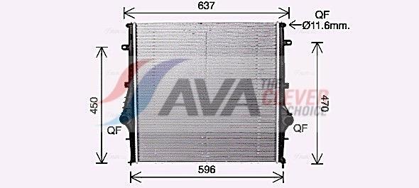 Radiateur moteur (Radiateur de refroidissement) AVA Deutschland GmbH ref. AL2146