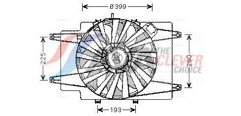 Ventilateur de refroidissement du moteur (Motoventilateur) AVA Deutschland GmbH AL7506