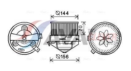 Pulseur d'air habitacle (Ventilateur habitacle) AVA Deutschland GmbH ref. AL8137