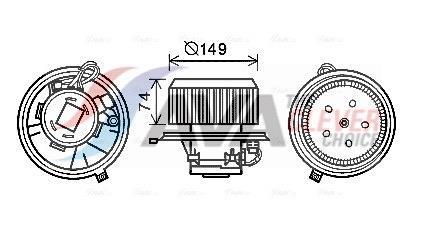 Pulseur d'air habitacle (Ventilateur habitacle) AVA Deutschland GmbH ref. AL8138