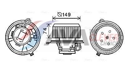 Pulseur d'air habitacle (Ventilateur habitacle) AVA Deutschland GmbH ref. AL8139