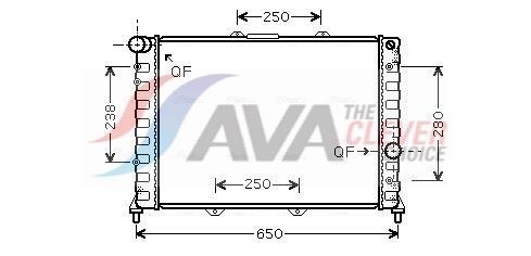 Radiateur moteur (Radiateur de refroidissement) AVA Deutschland GmbH ref. ALA2091