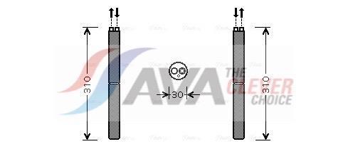 Filtre déshydrateur du circuit de climatisation AVA Deutschland GmbH ALD098