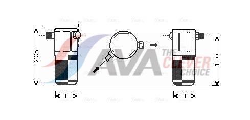 Filtre déshydrateur du circuit de climatisation AVA Deutschland GmbH ref. ALD099