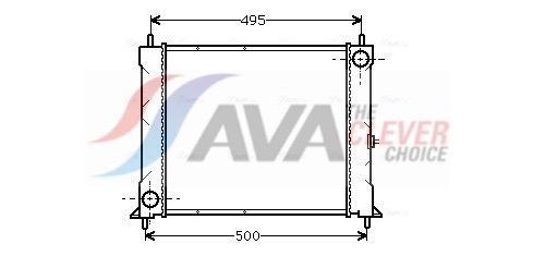 Radiateur moteur (Radiateur de refroidissement) AVA Deutschland GmbH ref. AU2067
