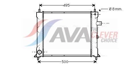 Radiateur moteur (Radiateur de refroidissement) AVA Deutschland GmbH ref. AU2097