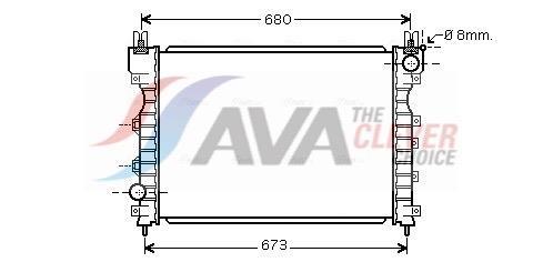 Radiateur moteur (Radiateur de refroidissement) AVA Deutschland GmbH ref. AU2174