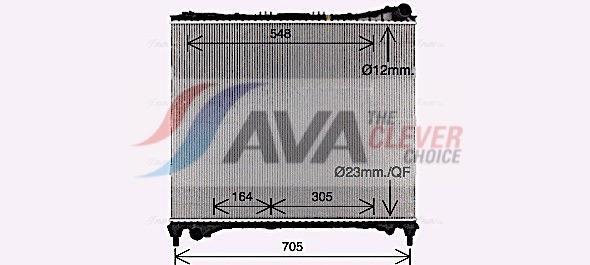 Radiateur moteur (Radiateur de refroidissement) AVA Deutschland GmbH ref. AU2337