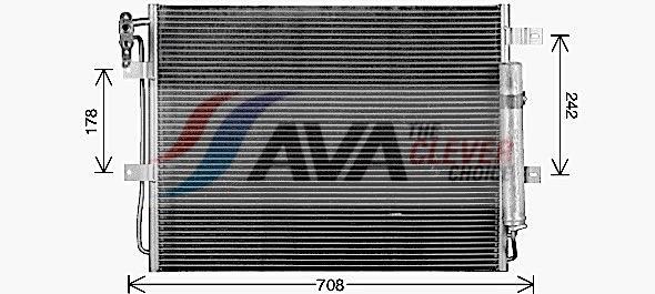 Condenseur, climatisation (Radiateur de climatisation) AVA Deutschland GmbH ref. AU5346D