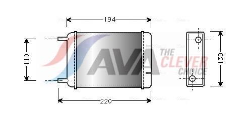 Radiateur de chauffage AVA Deutschland GmbH AU6049