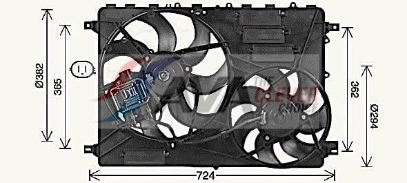 Ventilateur de refroidissement du moteur (Motoventilateur) AVA Deutschland GmbH AU7506