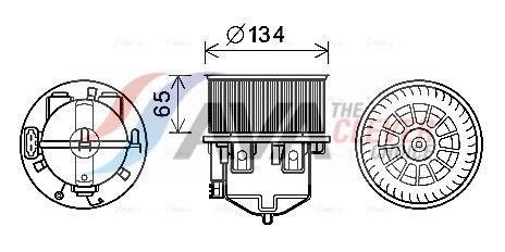 Pulseur d'air habitacle (Ventilateur habitacle) AVA Deutschland GmbH ref. AU8222
