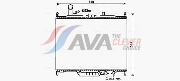 Radiateur moteur (Radiateur de refroidissement) AVA Deutschland GmbH ref. AUA2225