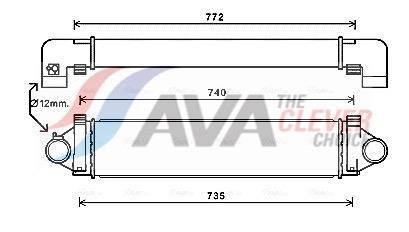 Intercooler permutador ar-ar AVA Deutschland GmbH ref. AUA4218