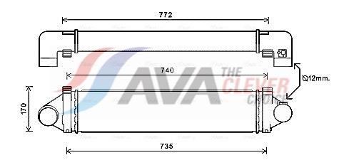 Intercooler permutador ar-ar AVA Deutschland GmbH ref. AUA4219