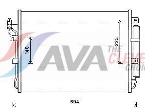 Condenseur, climatisation (Radiateur de climatisation) AVA Deutschland GmbH ref. AUA5215D