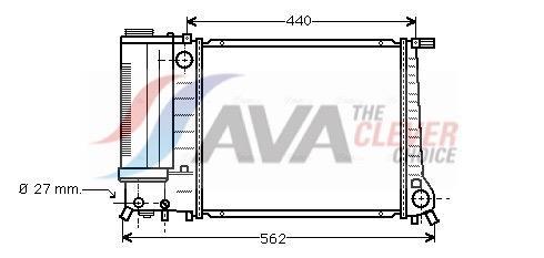 Radiateur moteur (Radiateur de refroidissement) AVA Deutschland GmbH ref. BW2081