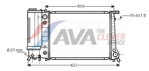 Radiateur moteur (Radiateur de refroidissement) AVA Deutschland GmbH ref. BW2084