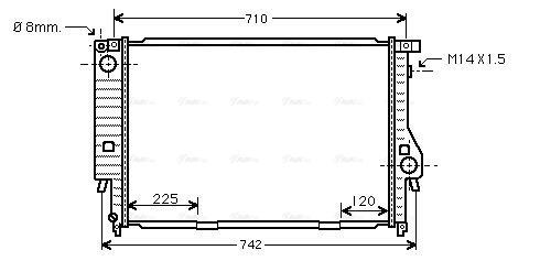 Radiateur moteur (Radiateur de refroidissement) AVA Deutschland GmbH BW2095