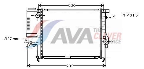 Radiateur moteur (Radiateur de refroidissement) AVA Deutschland GmbH ref. BW2121