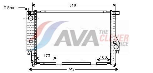Radiateur moteur (Radiateur de refroidissement) AVA Deutschland GmbH ref. BW2133