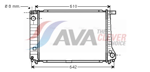 Radiateur moteur (Radiateur de refroidissement) AVA Deutschland GmbH ref. BW2179