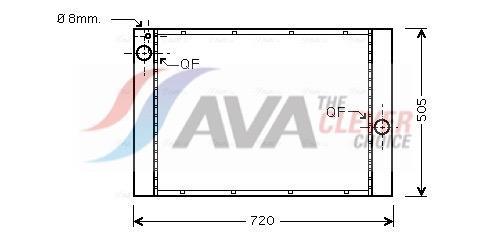 Radiateur moteur (Radiateur de refroidissement) AVA Deutschland GmbH ref. BW2405