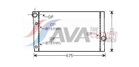 Radiateur moteur (Radiateur de refroidissement) AVA Deutschland GmbH ref. BW2410
