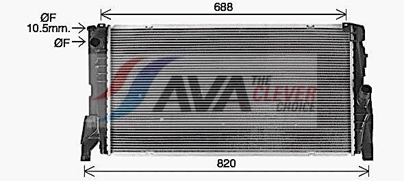 Radiateur moteur (Radiateur de refroidissement) AVA Deutschland GmbH ref. BW2585