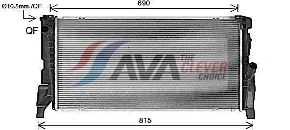Radiateur moteur (Radiateur de refroidissement) AVA Deutschland GmbH ref. BW2588