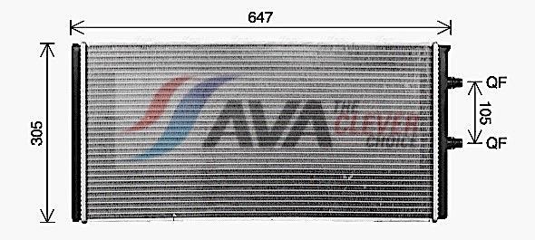 Radiateur moteur (Radiateur de refroidissement) AVA Deutschland GmbH ref. BW2604