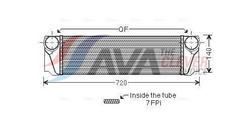 Intercooler permutador ar-ar AVA Deutschland GmbH ref. BW4376