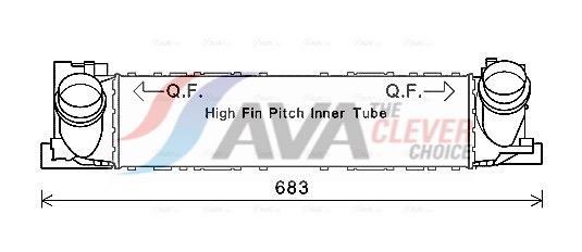 Intercooler permutador ar-ar AVA Deutschland GmbH ref. BW4467