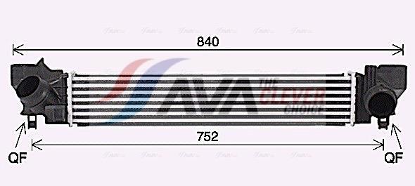 Intercooler, échangeur (Refroidisseur d'air) AVA Deutschland GmbH ref. BW4578