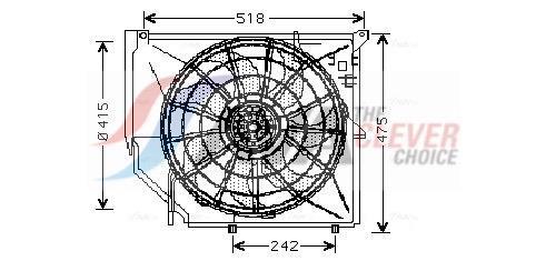 Ventilateur de refroidissement du moteur (Motoventilateur) AVA Deutschland GmbH BW7502