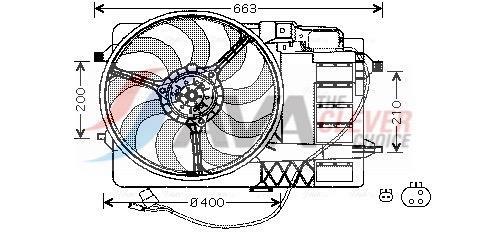 Ventilateur de refroidissement du moteur (Motoventilateur) AVA Deutschland GmbH BW7506