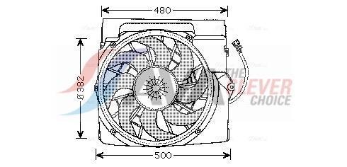 Ventilateur de refroidissement du moteur (Motoventilateur) AVA Deutschland GmbH BW7511