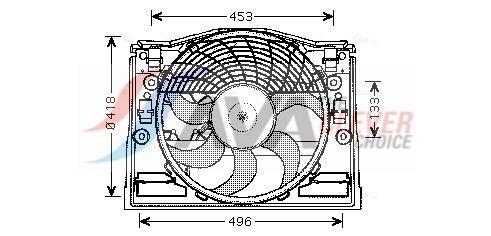 Ventilateur de refroidissement du moteur (Motoventilateur) AVA Deutschland GmbH BW7513