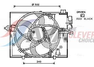Ventilateur de refroidissement du moteur (Motoventilateur) AVA Deutschland GmbH BW7531